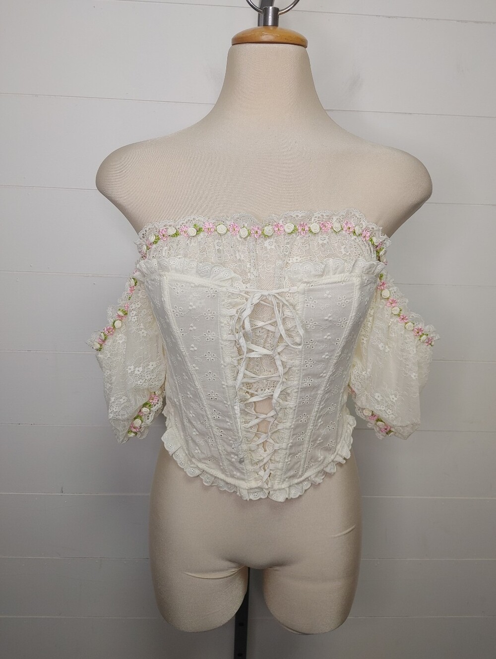 Dolls Kill Sugar Thrillz Breathtaking Blossom Corset Top M - Picture 2 of 12